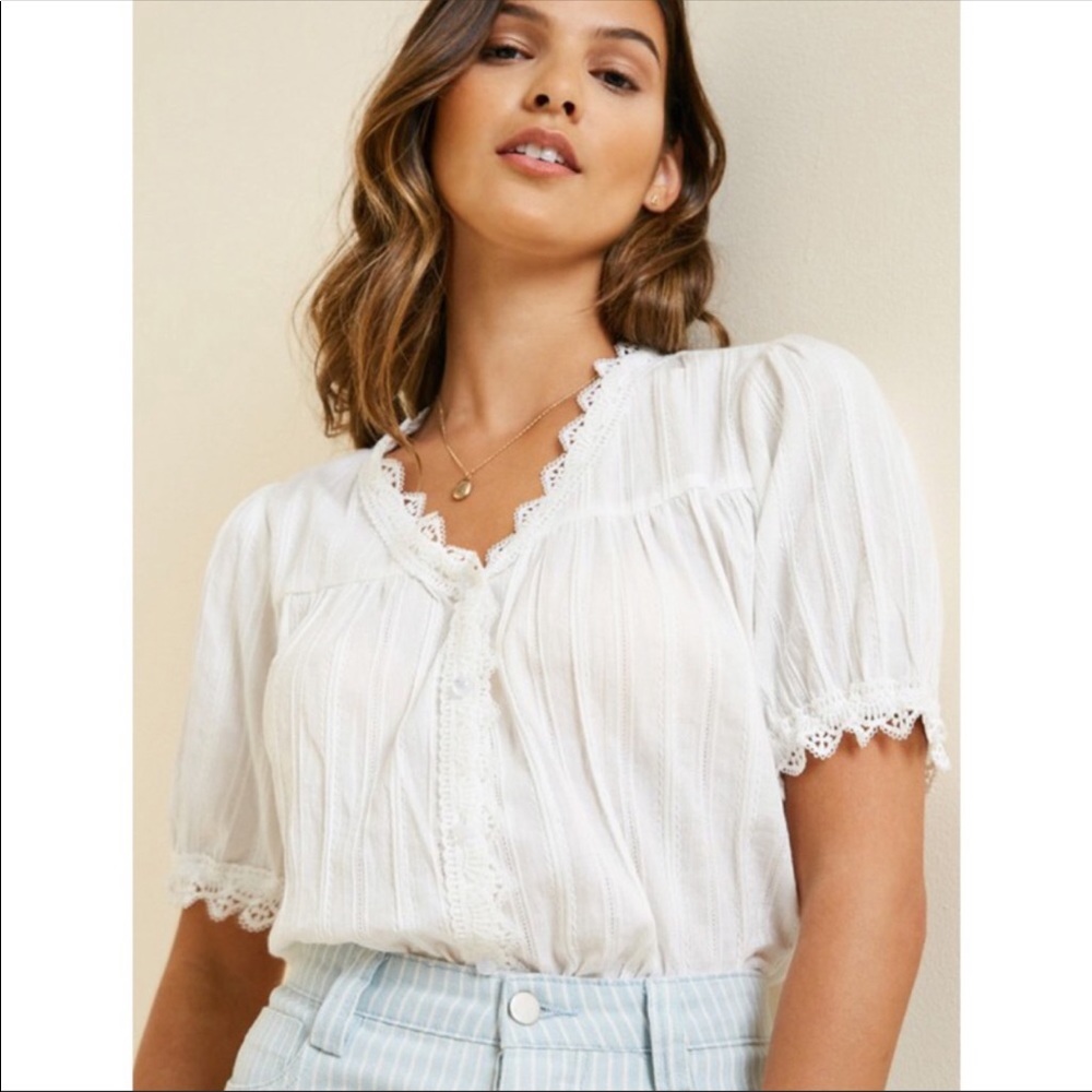 💃🏻Boho lace Button Down Top - Picture 8 of 12
